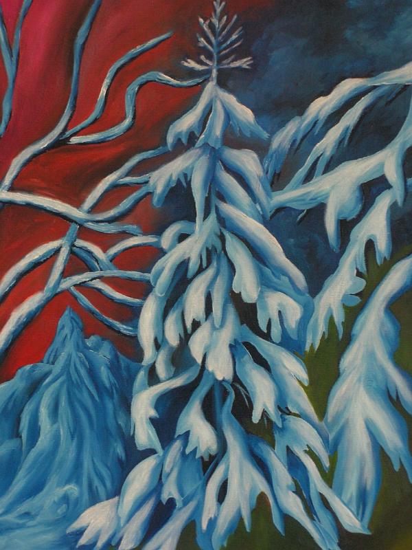 Winterfichte, 1990, Öl-Leinen, 40x50.jpg